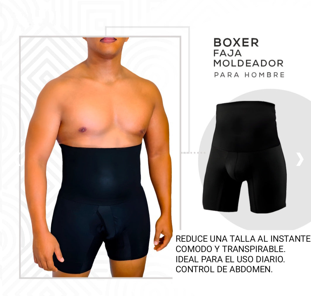 Caballero Boxer Faja Térmica Reductora Hombre | Moldea y Define